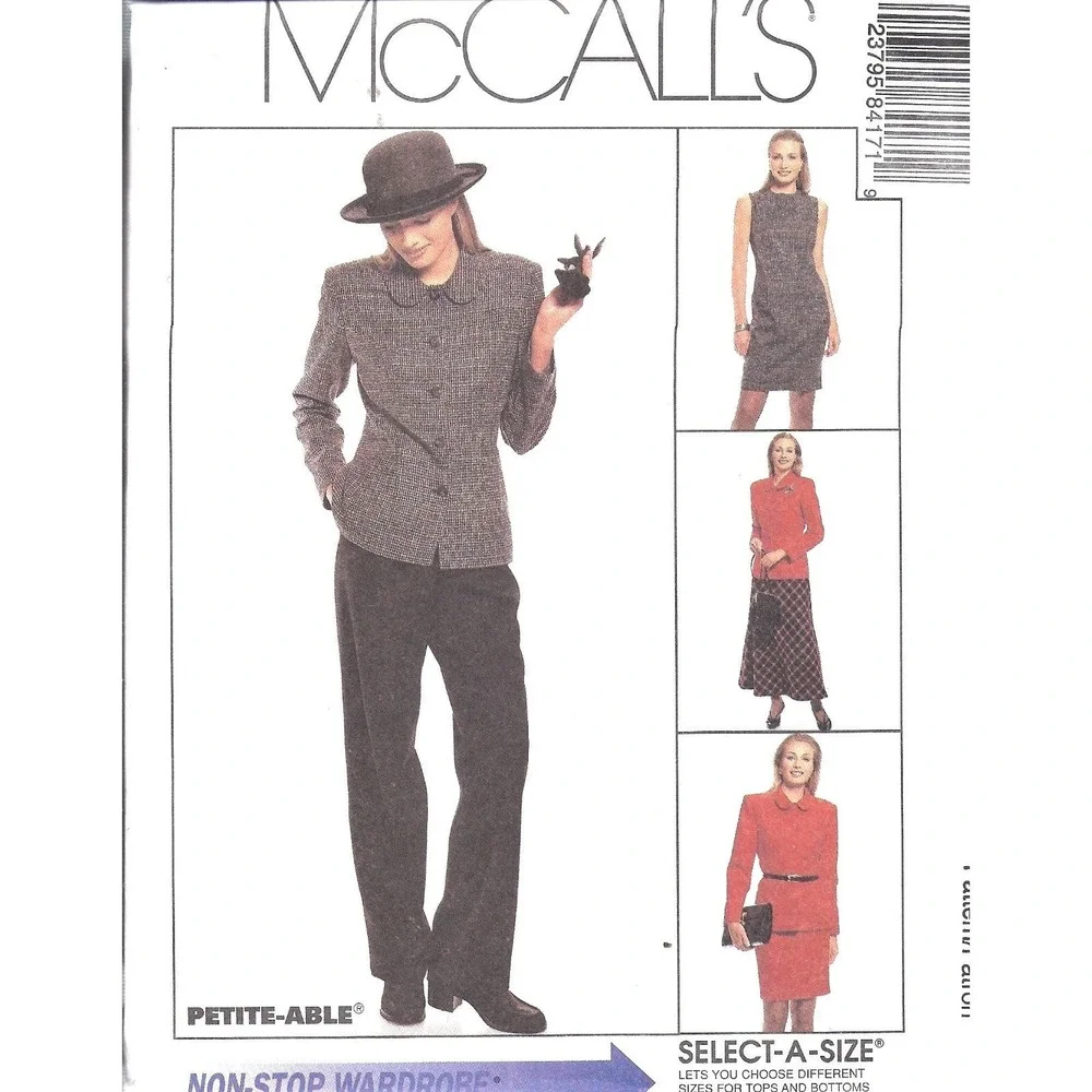 McCall's Sewing Pattern 8417 Jacket Dress Pants Skirt Misses Size 12-16